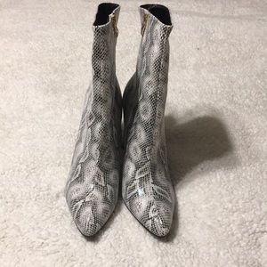 Fashion nova snakeskin booties